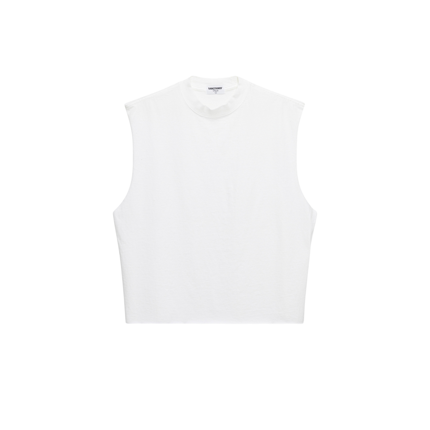 Cropped Muscle Shirt (White)