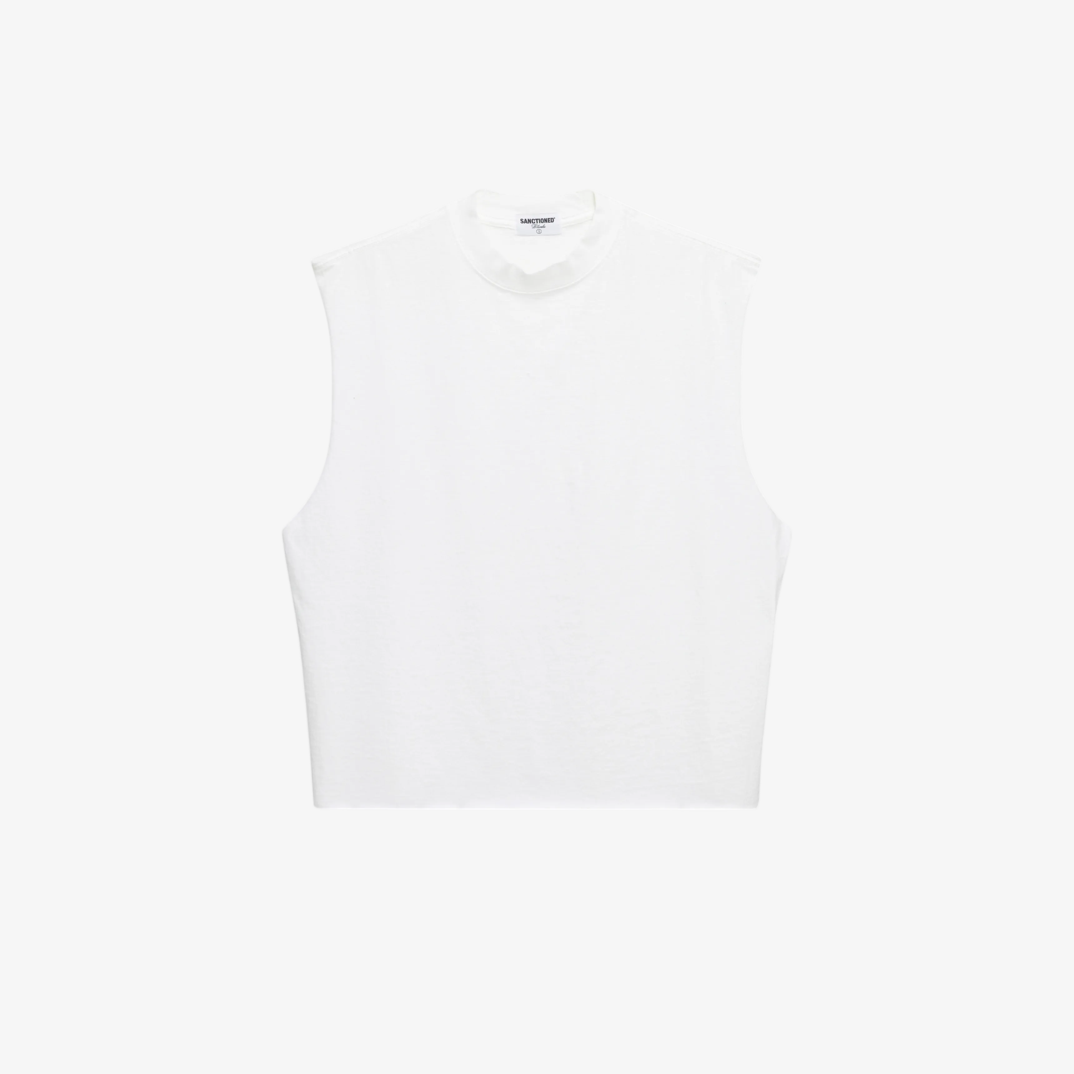 Cropped Muscle Shirt (White)
