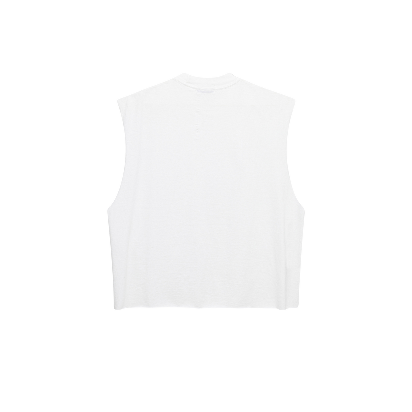 Cropped Muscle Shirt (White)