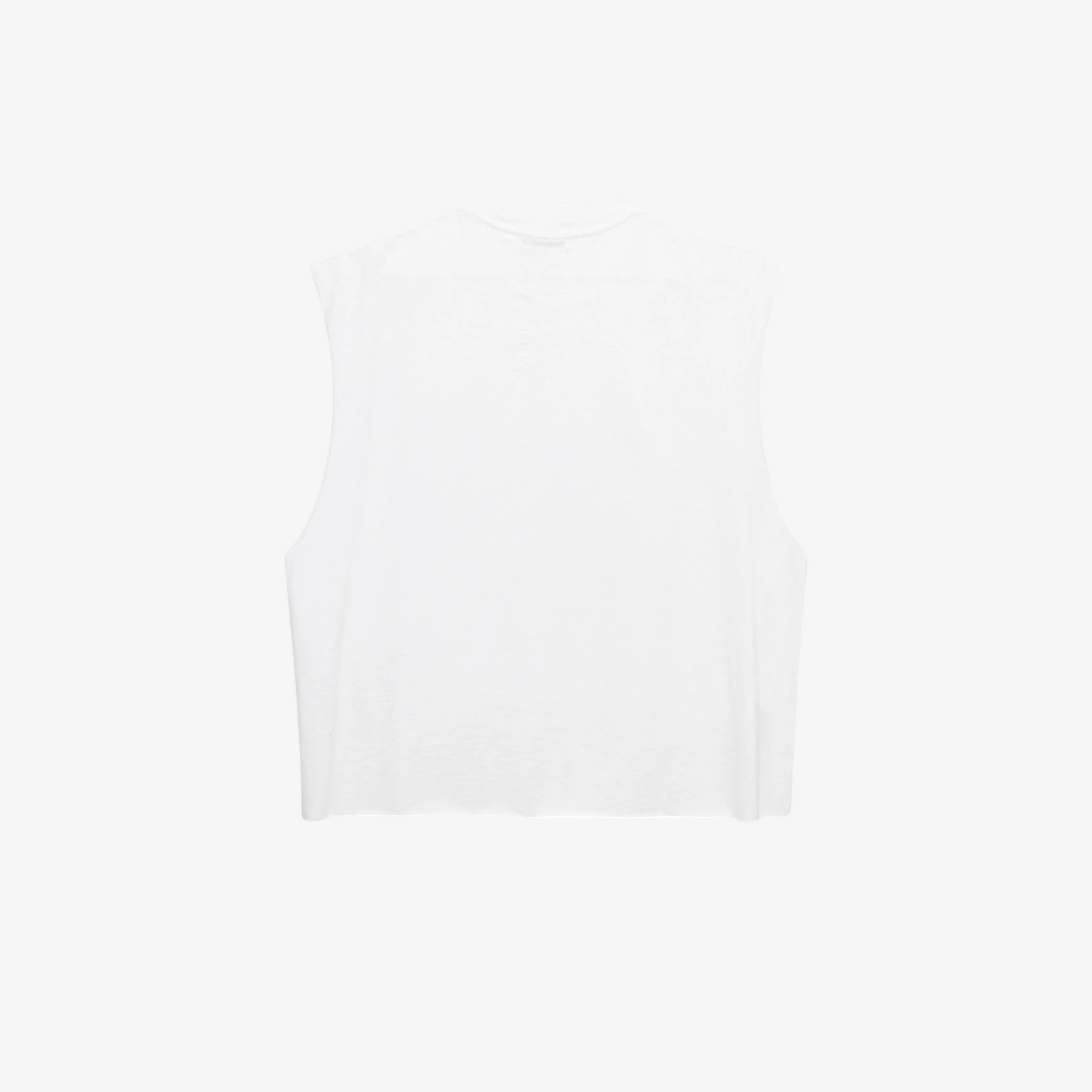 Cropped Muscle Shirt (White)