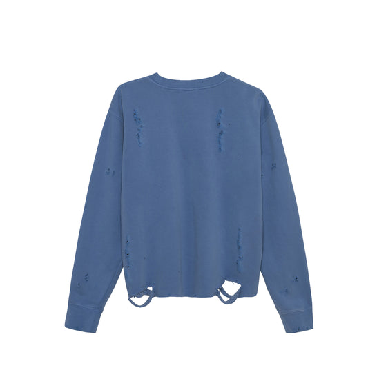 Distressed Lightweight Sweater (Light Blue)
