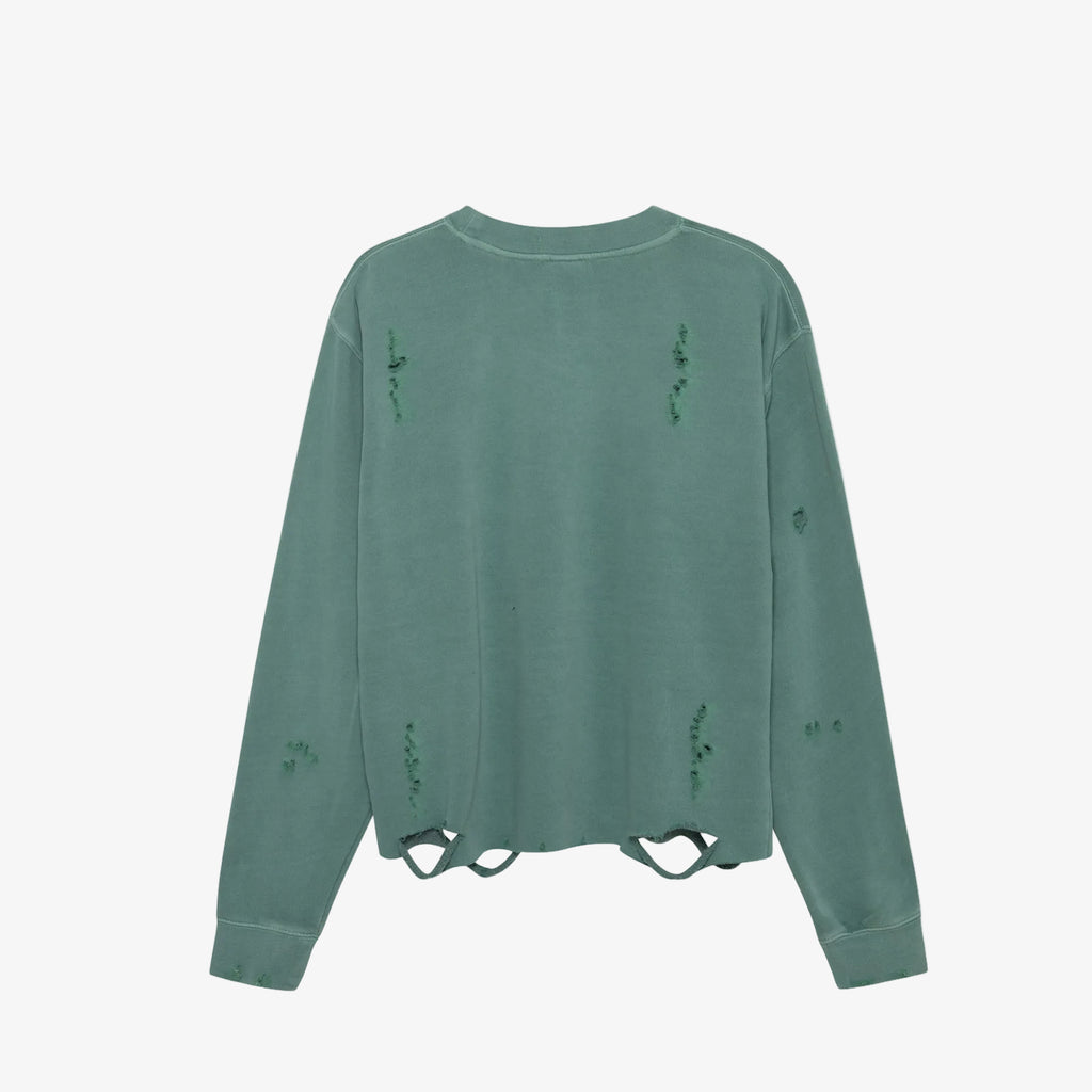 Distressed Lightweight Sweater (Mint)