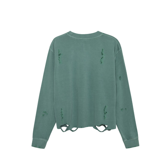 Distressed Lightweight Sweater (Mint)