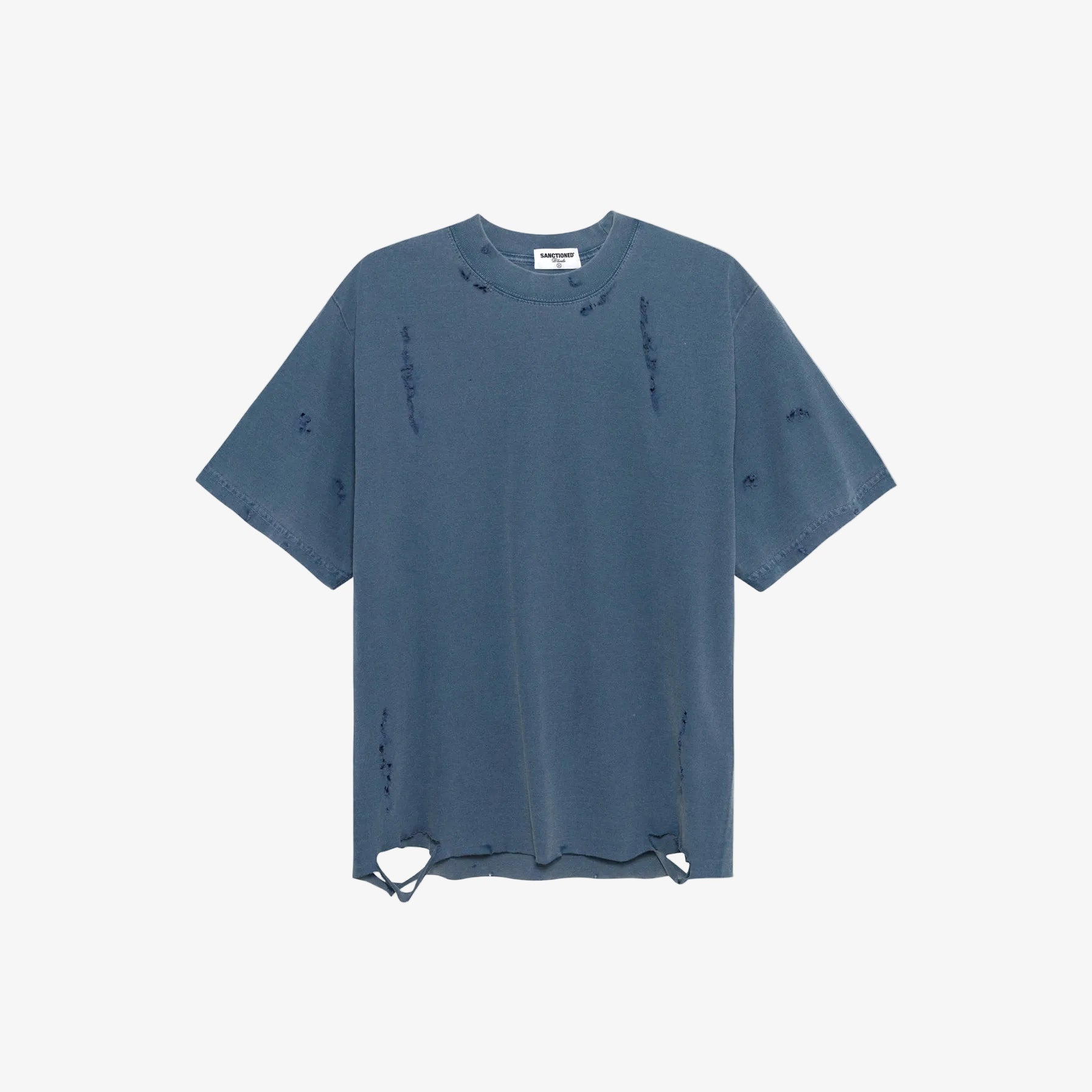 Distressed Washed T-Shirt (Light Blue)
