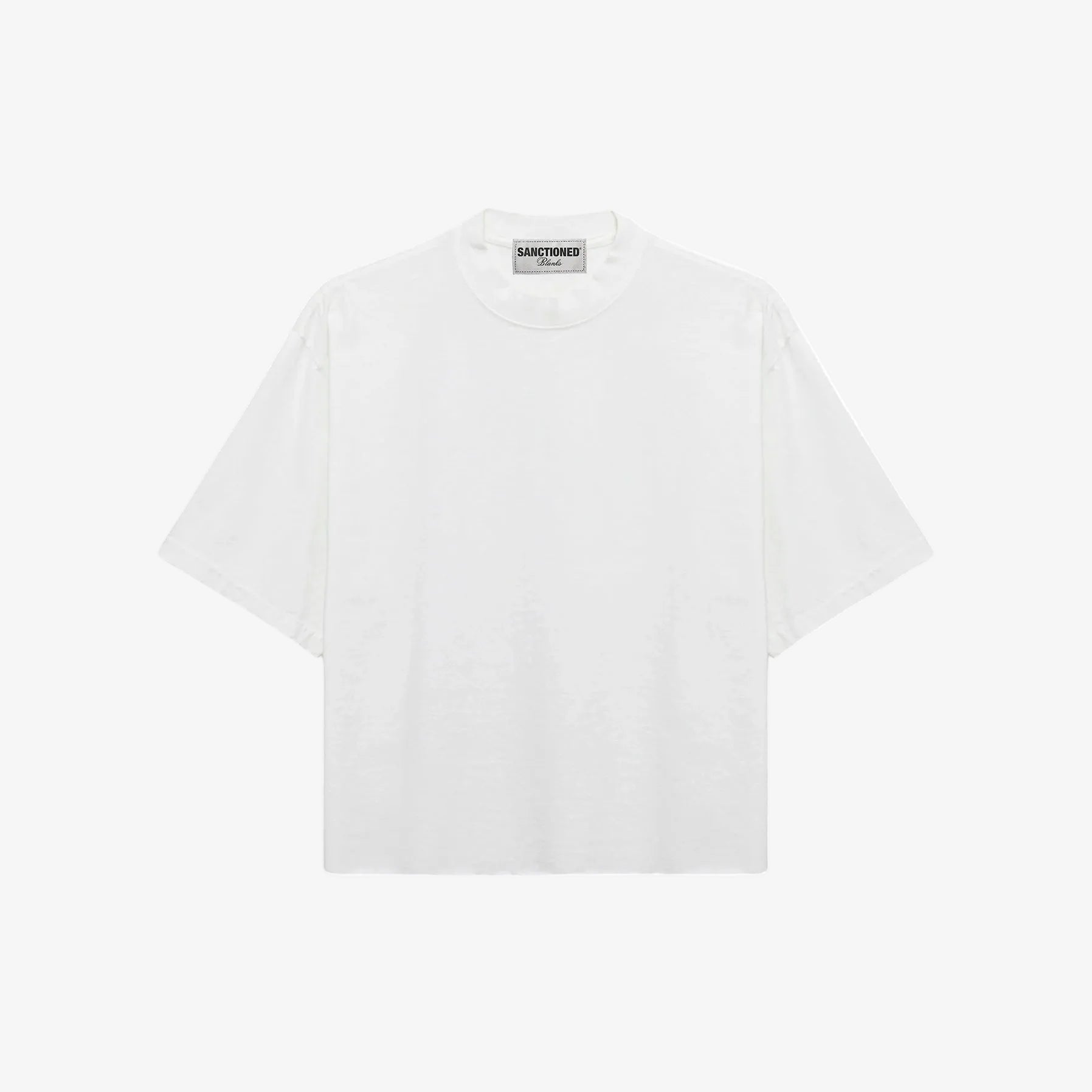 Cropped Oversized T-Shirt (White)