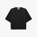 Cropped Oversized T-Shirt (Black)