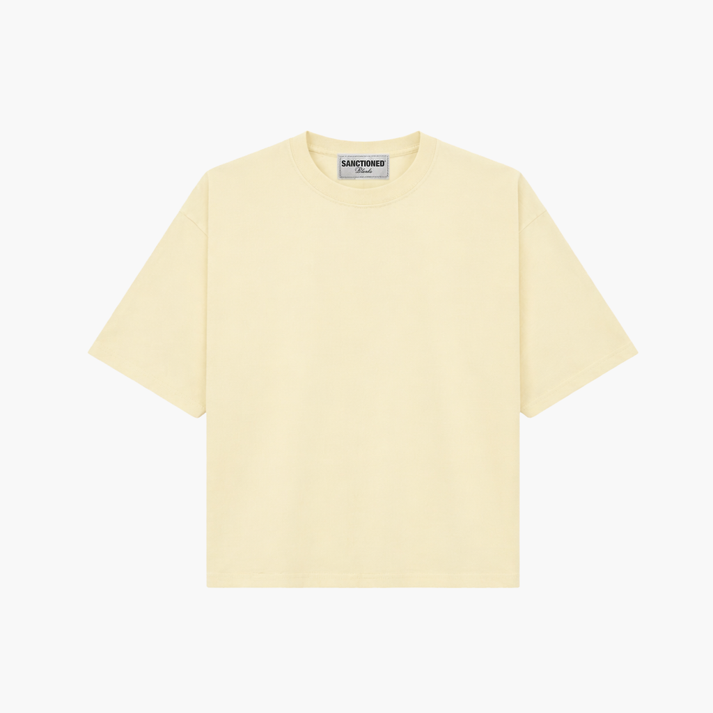 Cropped Oversized T-Shirt (Cream)