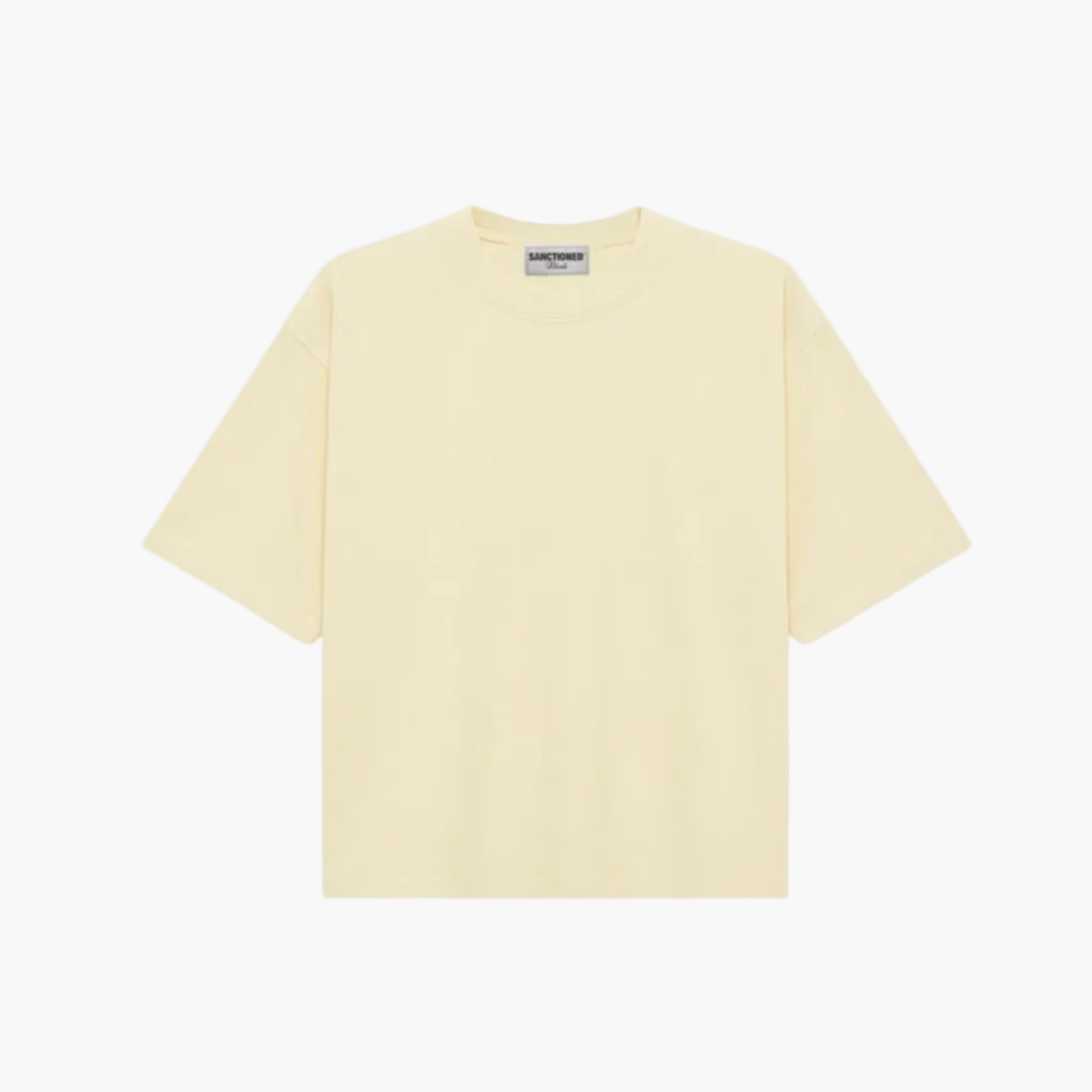 Cropped Oversized T-Shirt (Cream)