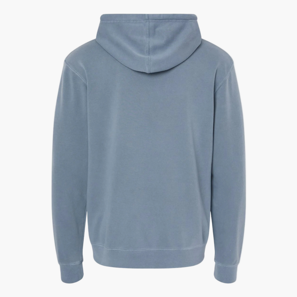 Unisex Midweight Pigment Dye Pullover Hood (Blue)