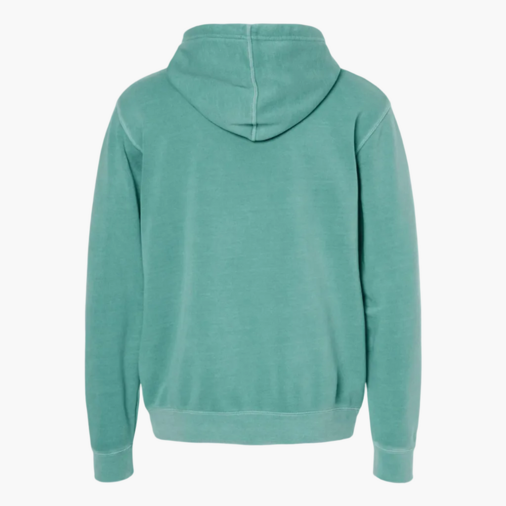 Unisex Midweight Pigment Dye Pullover Hood (Mint)