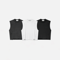 Distressed Cropped Muscle Tee 3-Pack