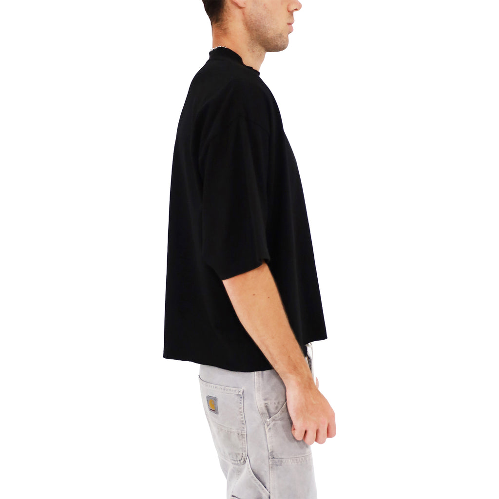 Cropped Oversized T-Shirt (Black)