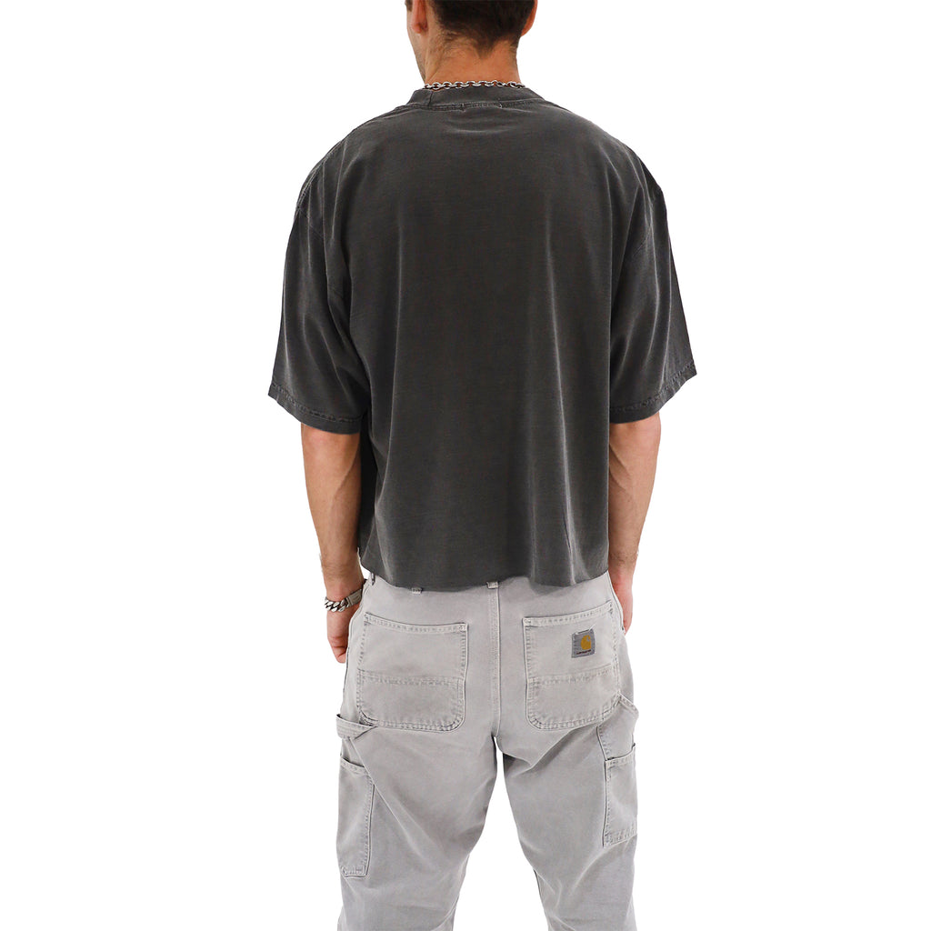 Cropped Oversized T-Shirt (Pepper)