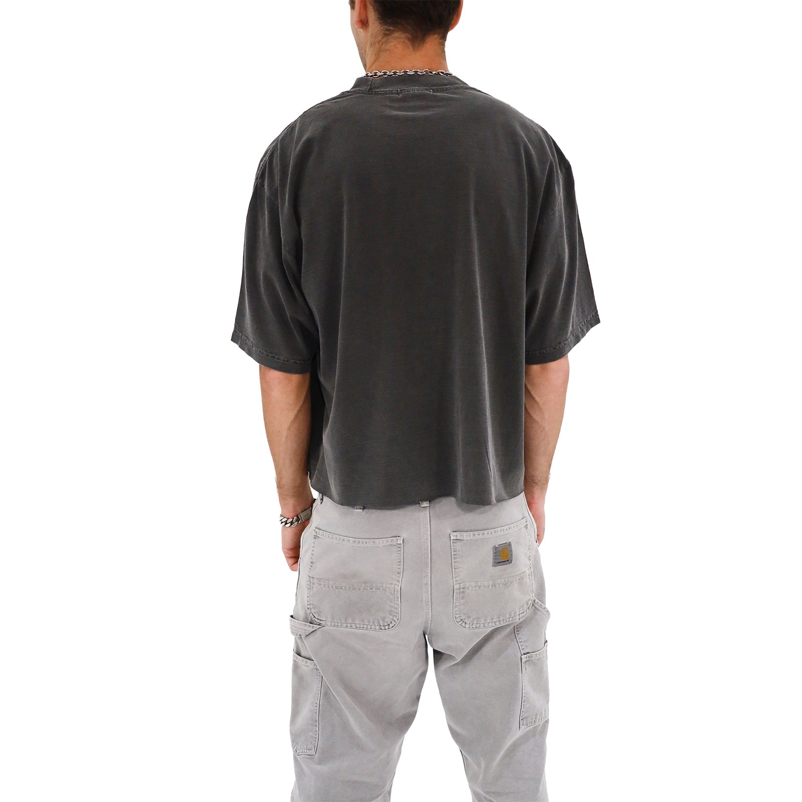 Cropped Oversized T-Shirt (Pepper)