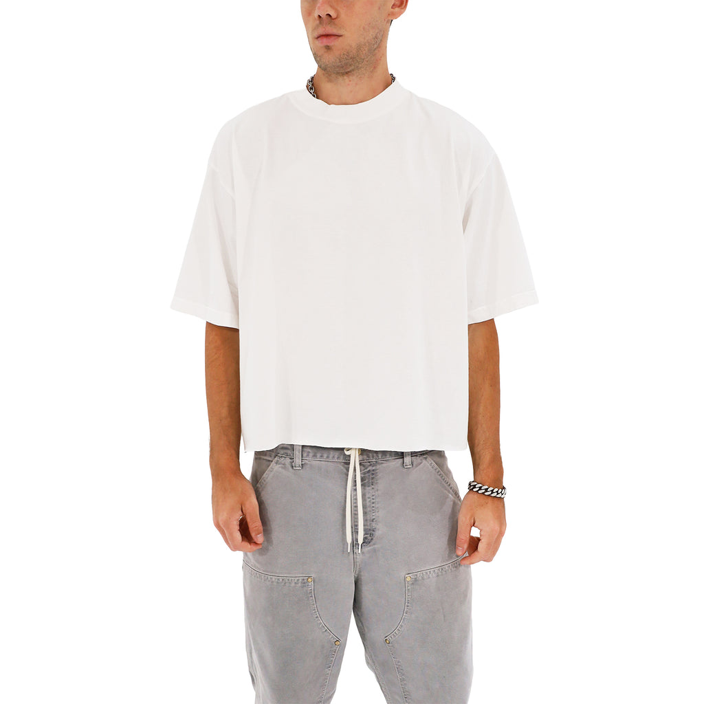 Cropped Oversized T-Shirt (White)