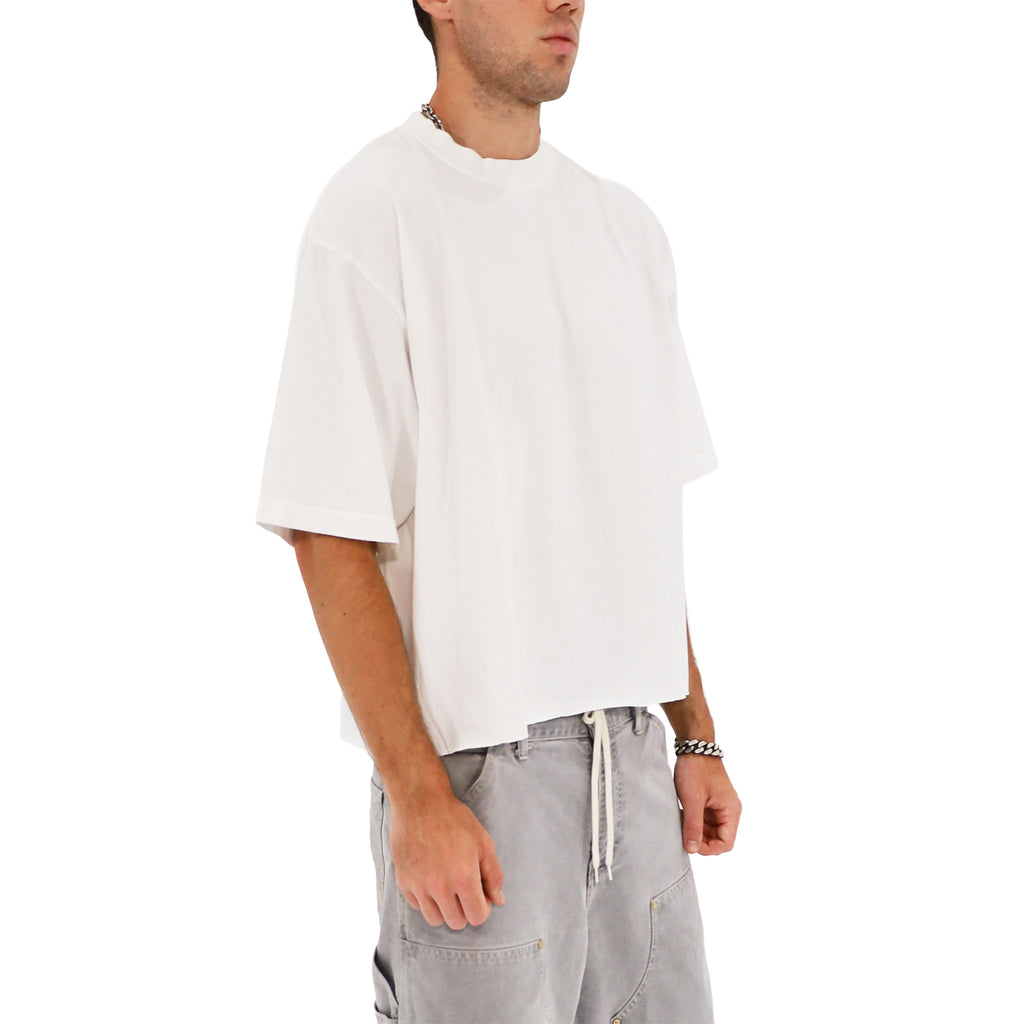 Cropped Oversized T-Shirt (White)