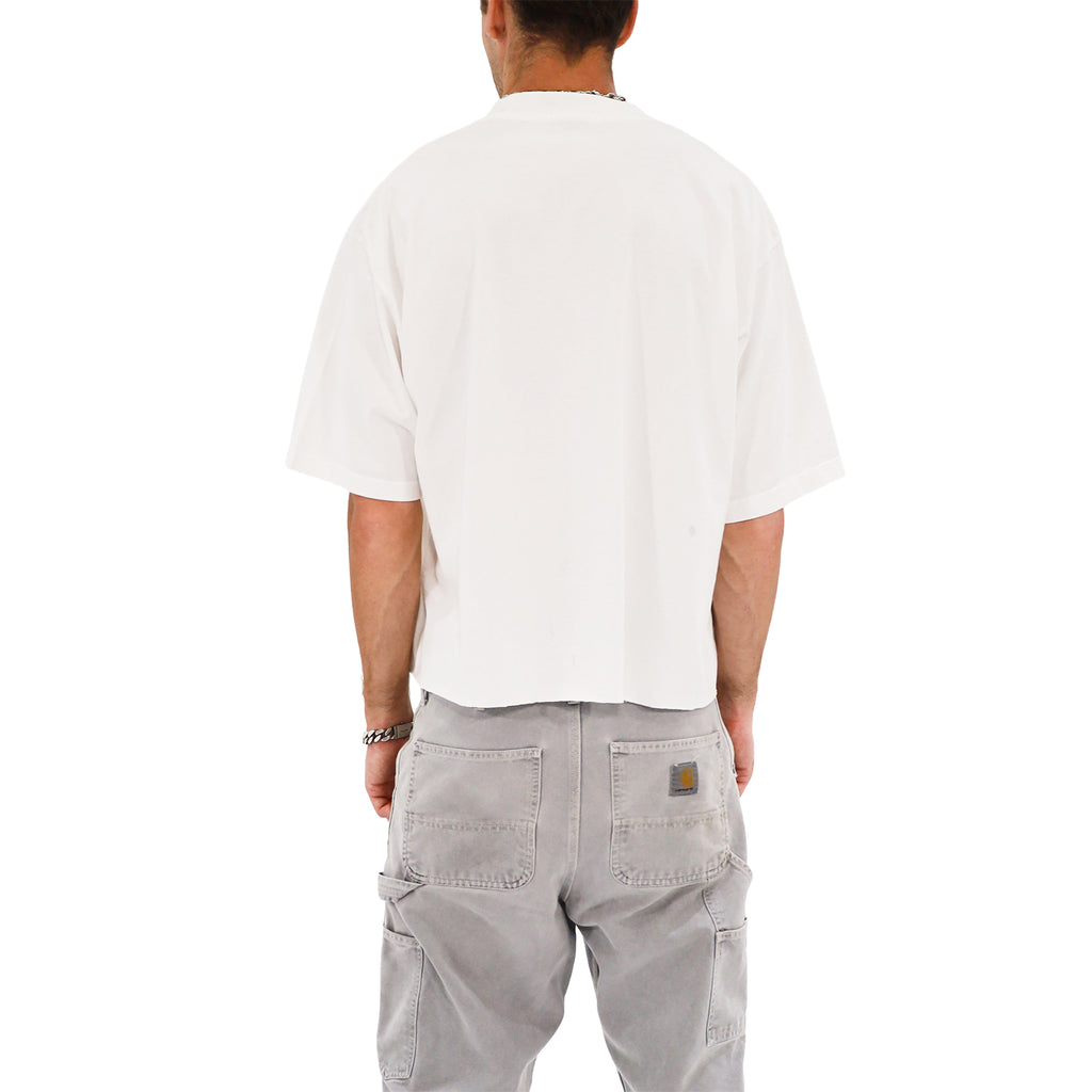 Cropped Oversized T-Shirt (White)